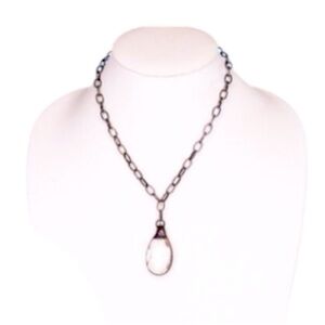 Dylan Acrylic Teardrop Necklace Women Color Clear